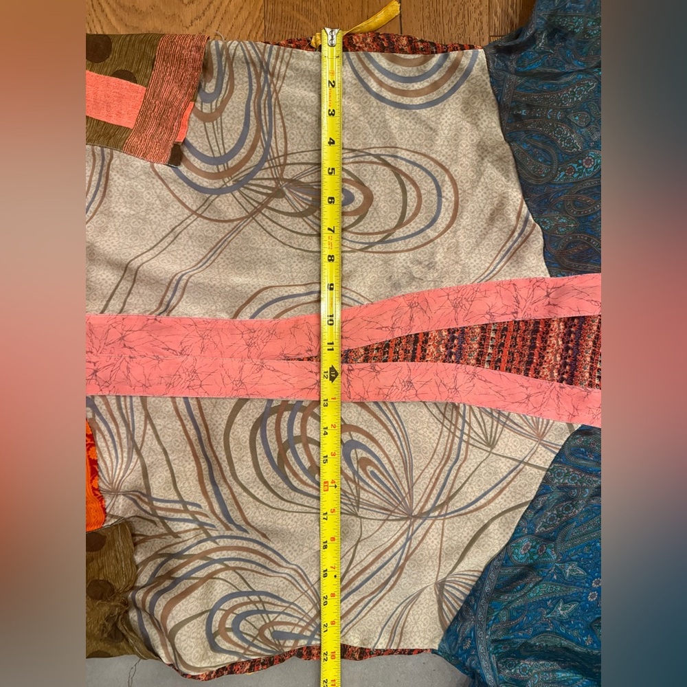 Colorful Open Front Kimono Cardigan - Picture 3 of 5